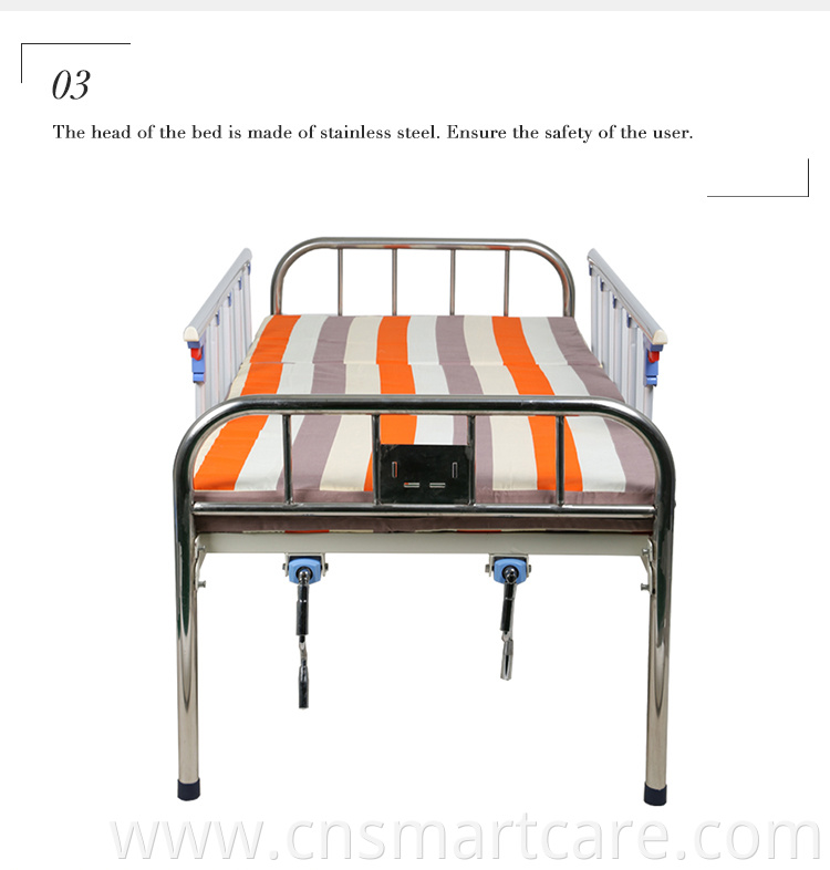 Disabled Nursing Manual Adjustable Metal Home Care Bed With Toilet